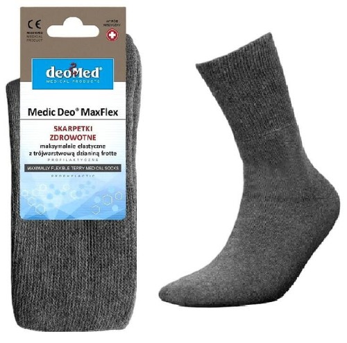 Przejdź do produktu Skarpety Bezuciskowe MaxFlex Medyczne Bawełna Frotte Deo Med
