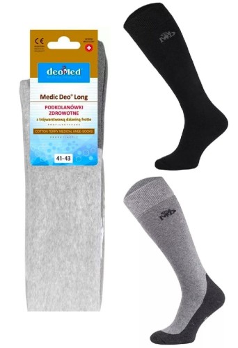 Podkolanówki Medyczne DEO LONG Bez Ucisku Ciepłe Frotte