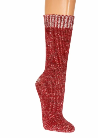 Skarpetki ALPAKA SOCKS 4 FUN Grube i Ciepłe Czerwone