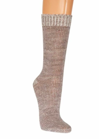 Skarpetki ALPAKA SOCKS 4 FUN Grube i Ciepłe Beż