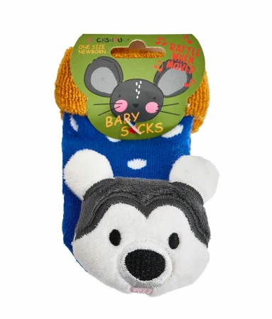 Skarpetki z Grzechotką Główki 3D husky