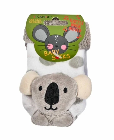 Skarpetki z Grzechotką Główki 3D koala