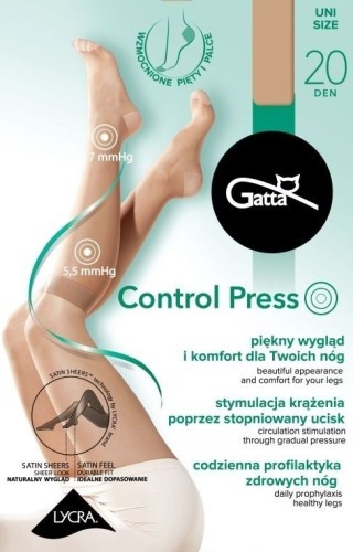 Podkolanówki Kompresyjne 20 DEN GATTA Control Press Zdrowe Nogi