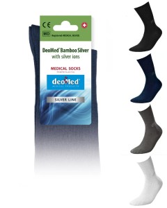 Skarpety Bamboo Silver Medyczne, Bezuciskowe i Antybakteryjne DeoMed