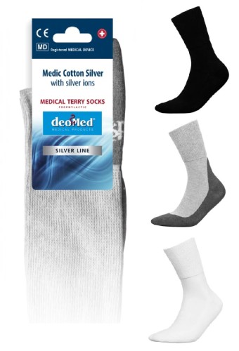 Przejdź do produktu Skarpety Medyczne Frotte z Jonami Srebra Medic Cotton Silver