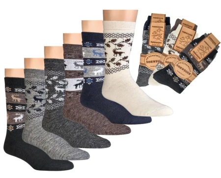 Skarpetki z Wełną Socks 4 Fun Wzorzyste